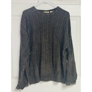 Men's COLLEZIONE DANTE Crewneck Sweater Size L Wool Acrylic Made In Italy FLAWS